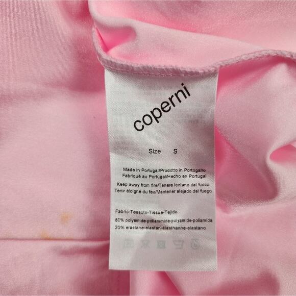 Coperni Cut Out Jersey Dress in Light Pink Small Long Sleeve Barbiecore Mini - Picture 12 of 14